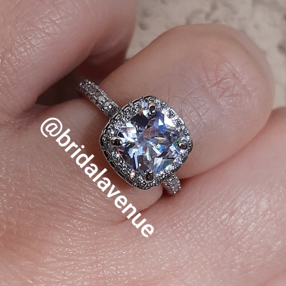 Silver Simulated Diamonds Symphony Ring - Picture 7 of 10